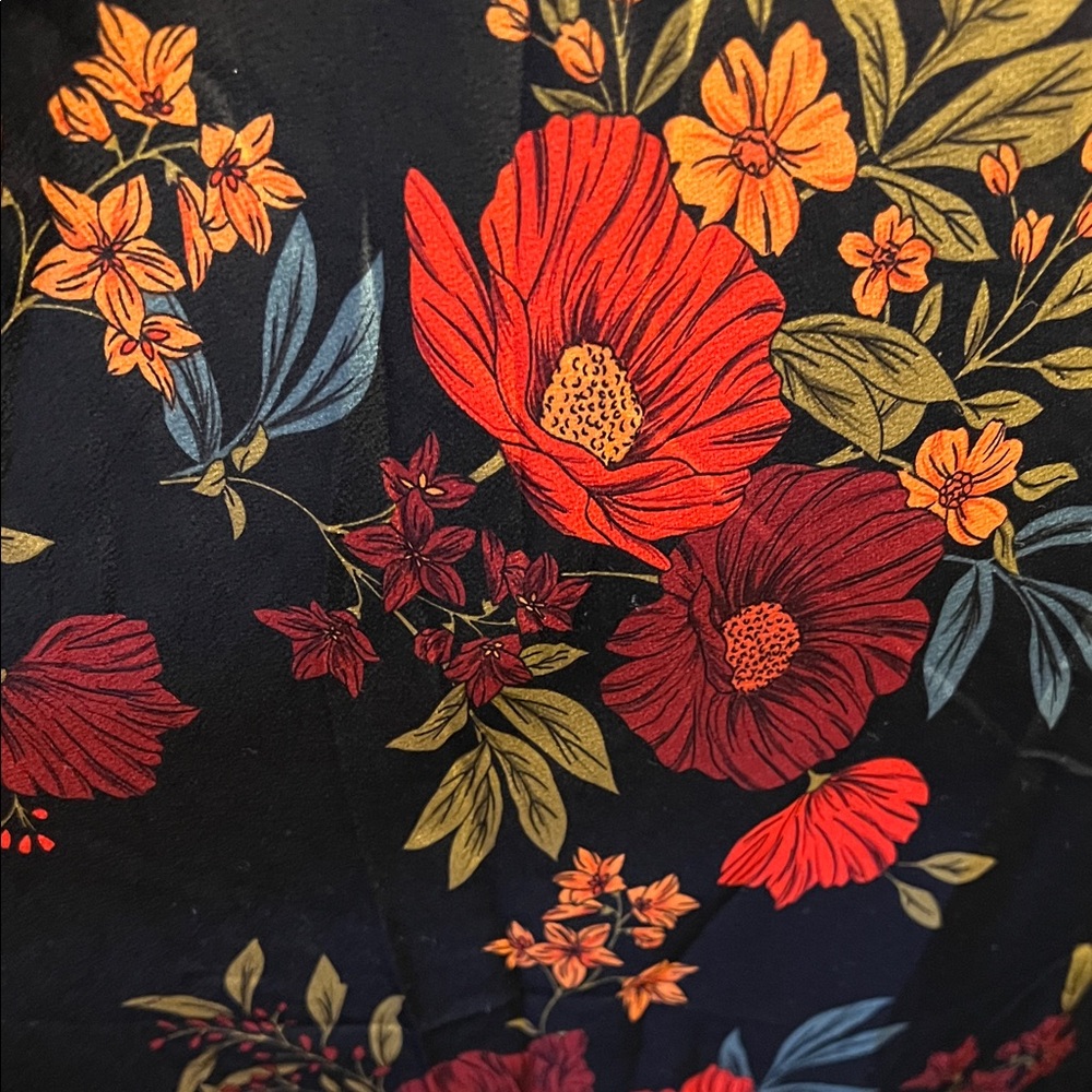 12th Tribe Black Floral Maxi Dress - Picture 7 of 10